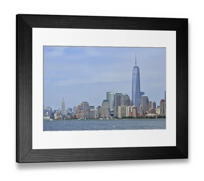 Framed Print : South Manhattan with newly completed Freedom Tower and Empire State Building Framed Print : South Manhattan with newly completed Freedom Tower and Empire State Building