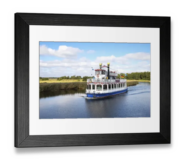 Framed Print : Baltic Star paddle steamer, Prerow current or Prerowstrom Framed Print : Baltic Star paddle steamer, Prerow current or Prerowstrom