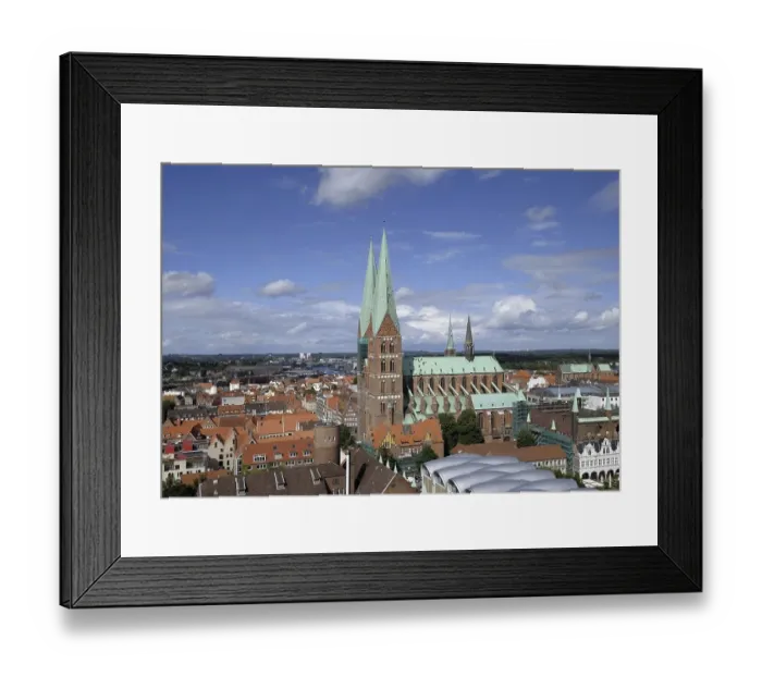 Framed Print : St. Mary's Church, Luebeck, Schleswig-Holstein