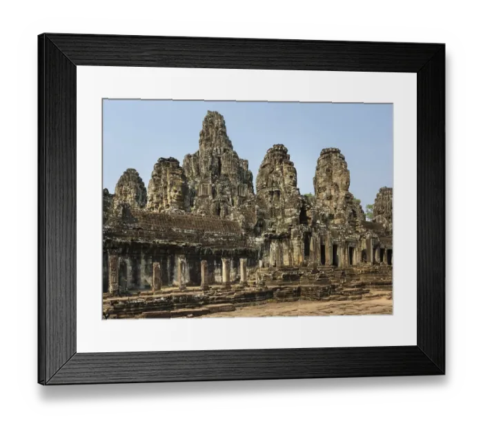 Framed Print : Bayon temple courtyard, south gallery