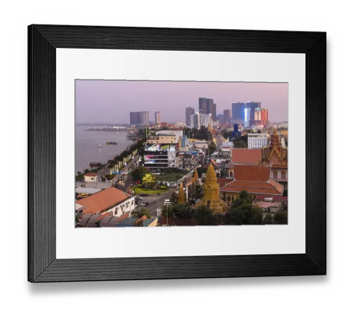 Framed Print : Panoramic view with Wat Ounalom