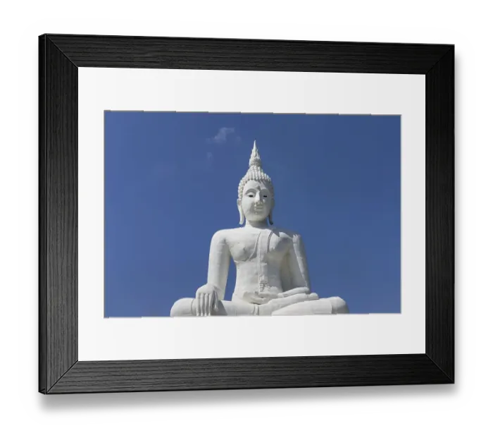 Framed Print : White Buddha statue, Giant Buddha Framed Print : White Buddha statue, Giant Buddha