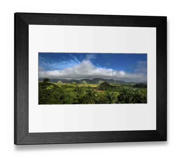 Framed Print : Tobacco fields and the Mogotes karst mountains Framed Print : Tobacco fields and the Mogotes karst mountains