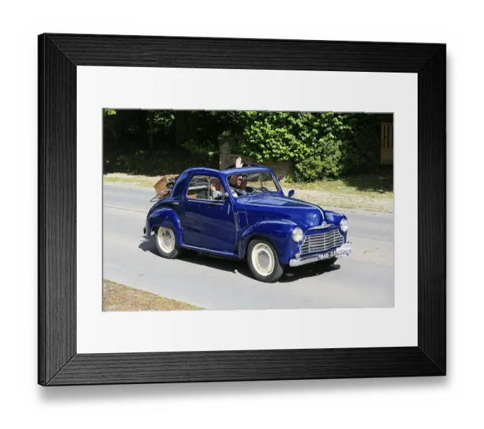 Framed Print : Simca 6 Convertible, Vintage Car Ride 4th Embouteillage de la N12 to Landerneau