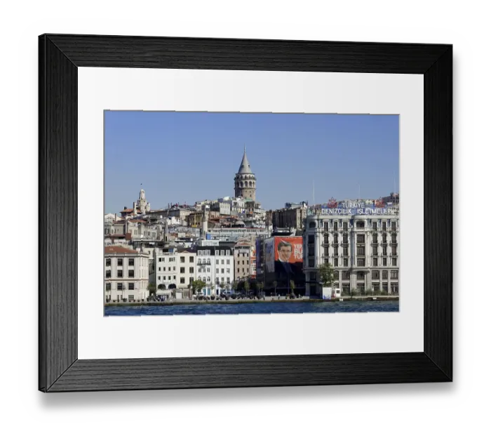 Framed Print : Views of the Galata Tower and the city Framed Print : Views of the Galata Tower and the city