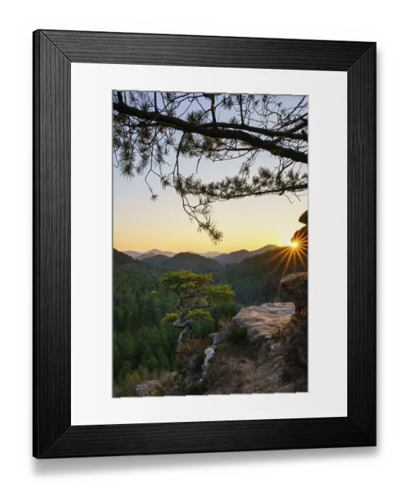 Framed Print : Palatinate Forest, Sunset, Dahner Felsenland
