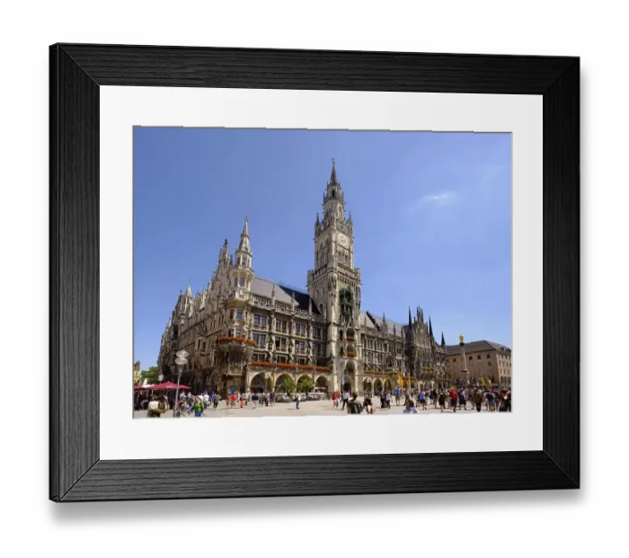 Framed Print : New Town Hall, Marienplatz, old town