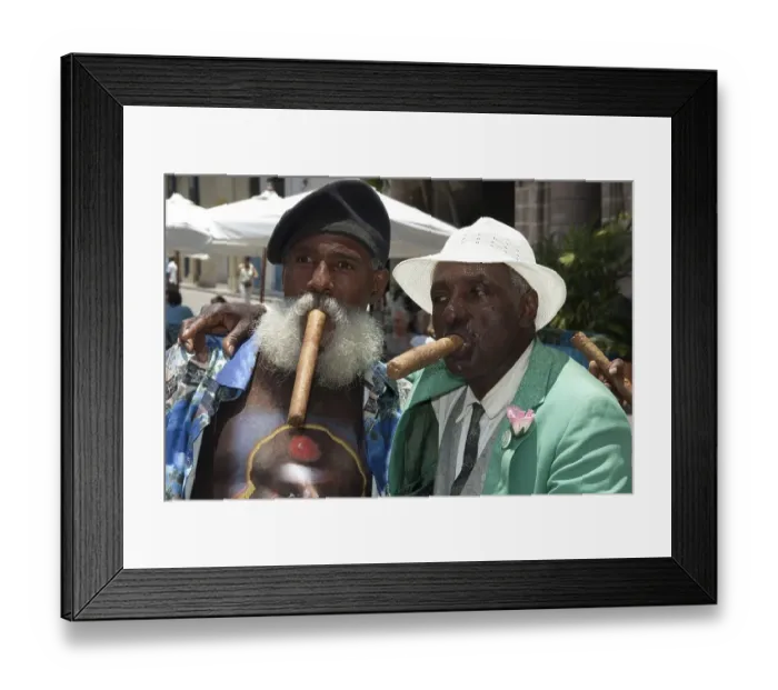Framed Print : Men with Cigars, Man with Cigar Framed Print : Men with Cigars, Man with Cigar