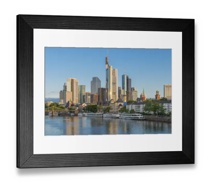 Framed Print : Skyline, Frankfurt am Main, Hesse, Germany, Europe Framed Print : Skyline, Frankfurt am Main, Hesse, Germany, Europe