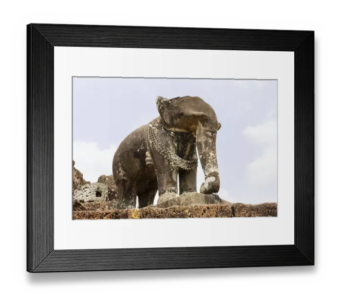Framed Print : Elephant sculpture on the second terrace Framed Print : Elephant sculpture on the second terrace