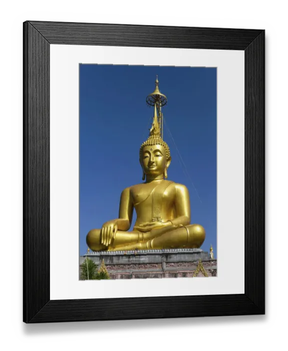 Framed Print : Golden Buddha, Wat Phra Chao Tai Yai Ong Tue temple