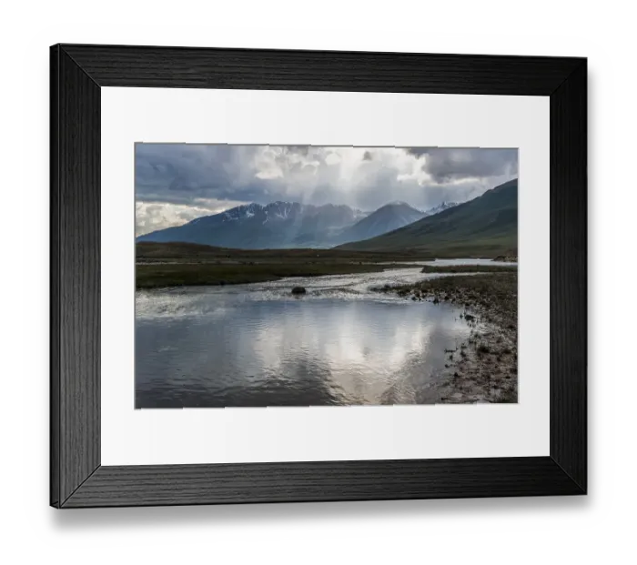 Framed Print : Sunbeams over the Naryn Gorge, River