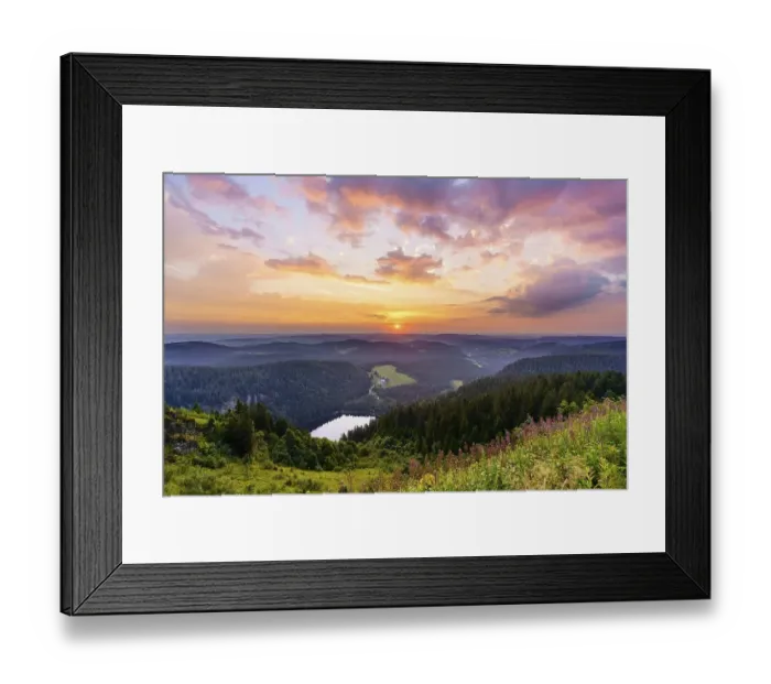 Framed Print : View from Feldberg mountain to lake Feldsee Framed Print : View from Feldberg mountain to lake Feldsee