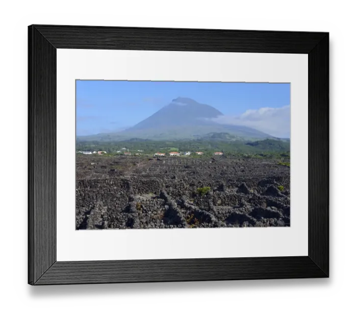 Framed Print : Verdelho wine region, Mount Pico