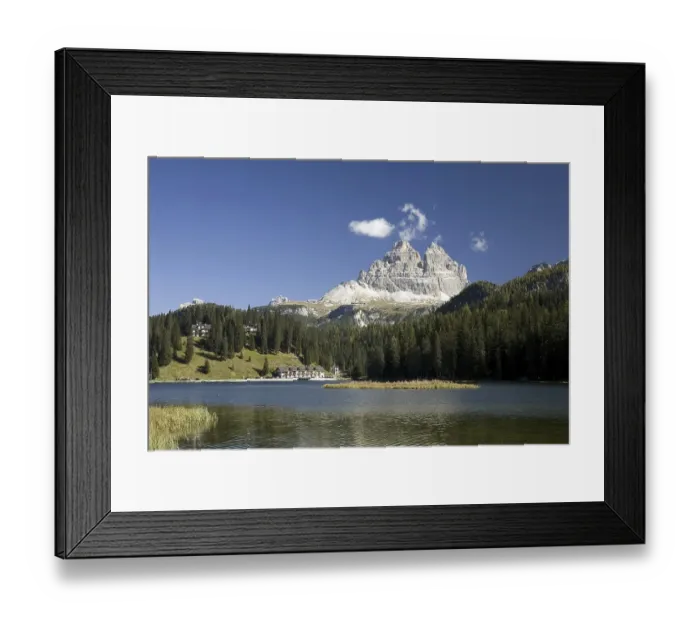 Framed Print : Lake Misurina with the Three Peaks