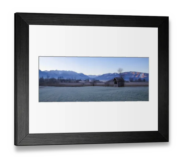 Framed Print : View over Murnauer moss in winter Framed Print : View over Murnauer moss in winter