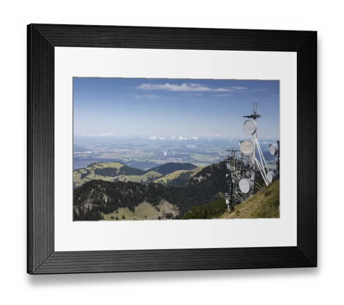 Framed Print : Transmission mast, Wendelstein Mountains