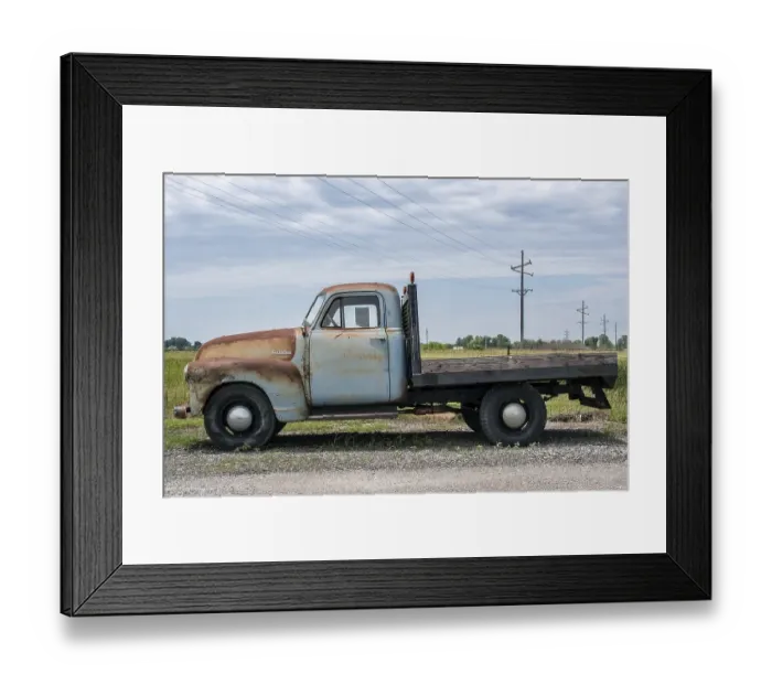 Framed Print : Chevrolet pick-up classic car, Route 66 Framed Print : Chevrolet pick-up classic car, Route 66