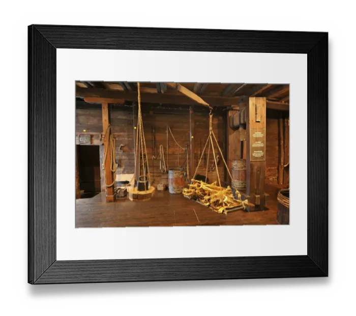 Framed Print : Dried fish, and Schoetstuben, Det Hanseatiske