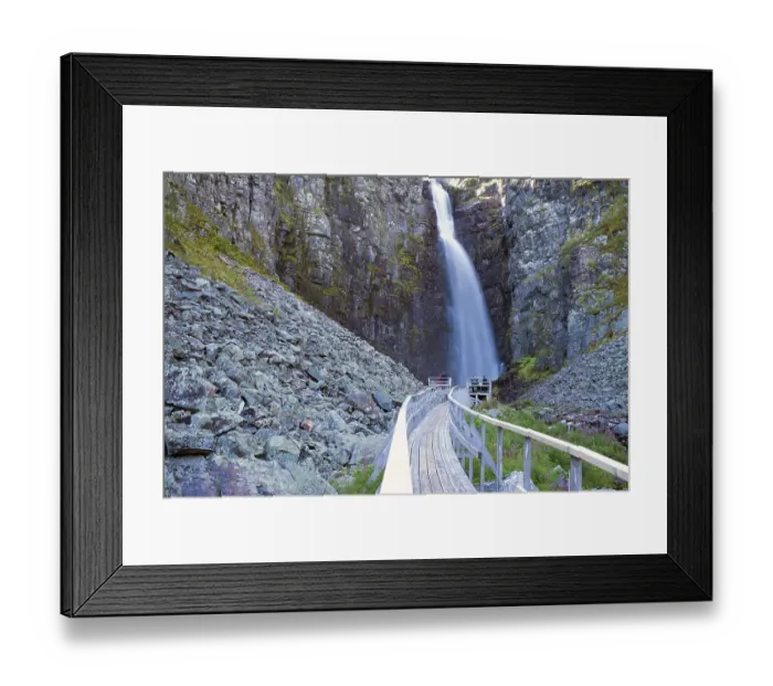 Framed Print : Njupeskaer, the highest waterfall in Sweden