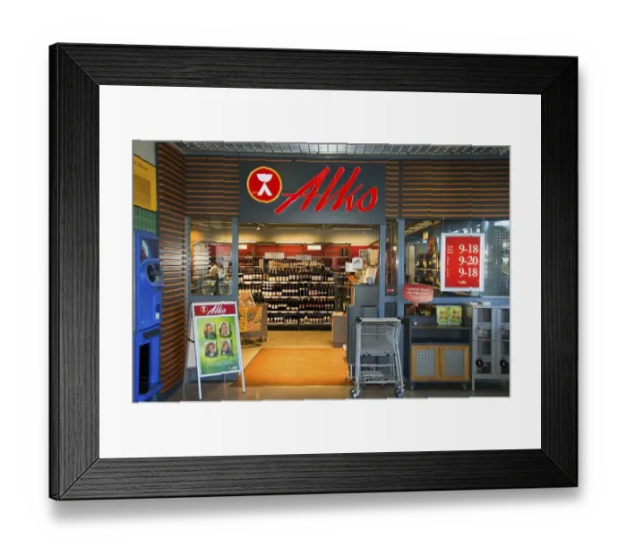 Framed Print : Liquor shop, Hetta, Enontekio, Lapland