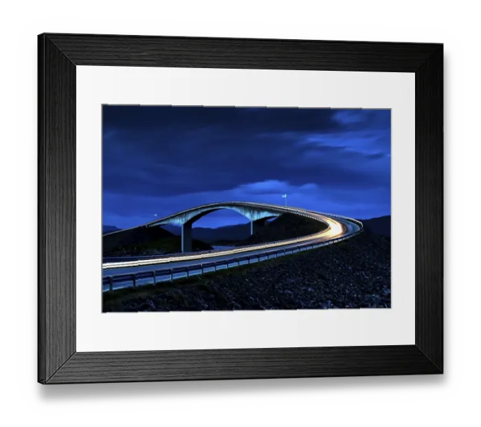 Framed Print : Traffic on Storseisundbrua, Storseisundet Bridge