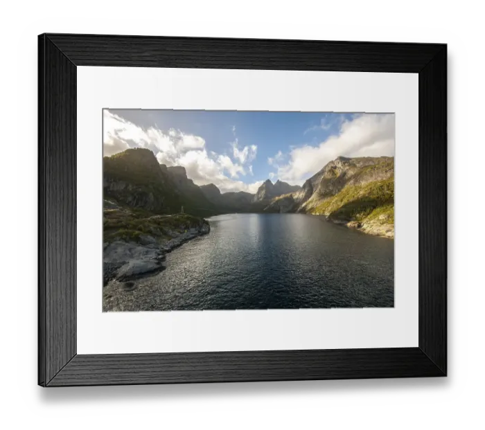 Framed Print : Djupfjorden on the island of Moskenesoya