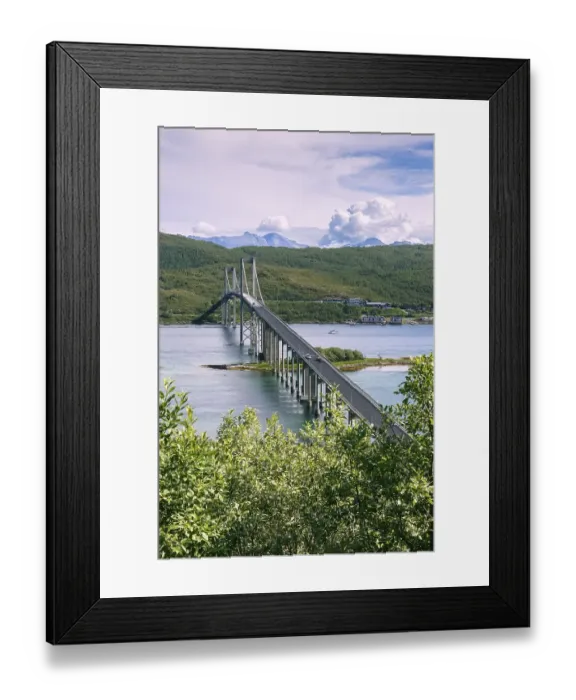 Framed Print : Rombaksbrua Bridge near Narvik