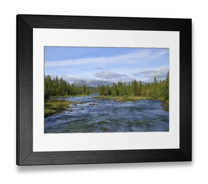 Framed Print : River landscape, River Roevran Framed Print : River landscape, River Roevran