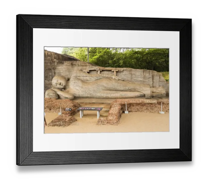Framed Print : Reclining Buddha statue, which depicts the Buddha's Parinirvana