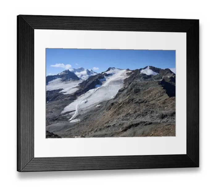 Framed Print : Wildspitze with Taschachferner and Hinterer Brunnenkogel with Mittelbergferner