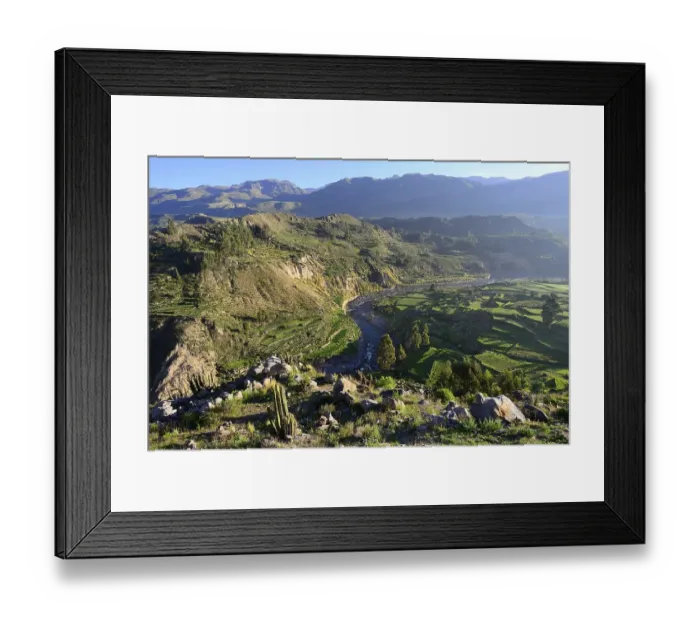 Framed Print : Landscape at the canyon of the Rio Colca Framed Print : Landscape at the canyon of the Rio Colca