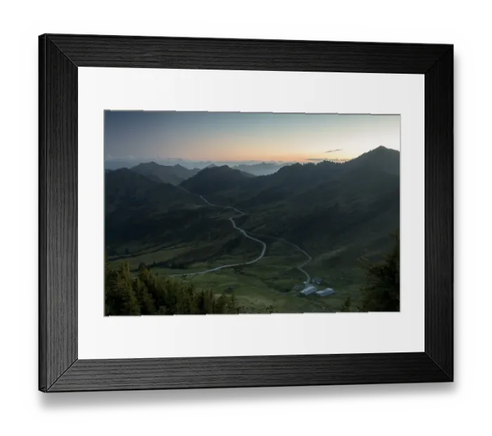 Framed Print : Furkapass road in the morning light from Portlakopf