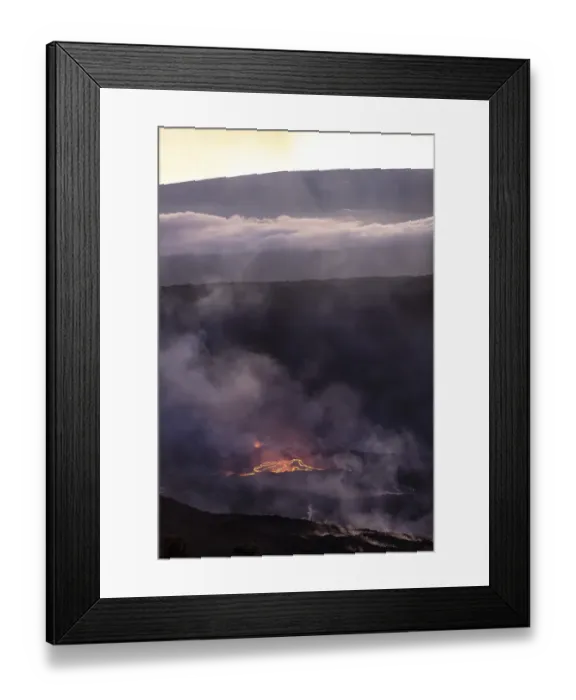 Framed Print : Active eruption, Kilauea volcano