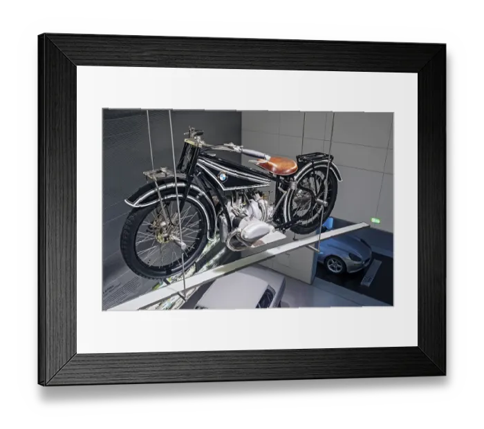 Framed Print : Historical BMW motorcycle, about 1926