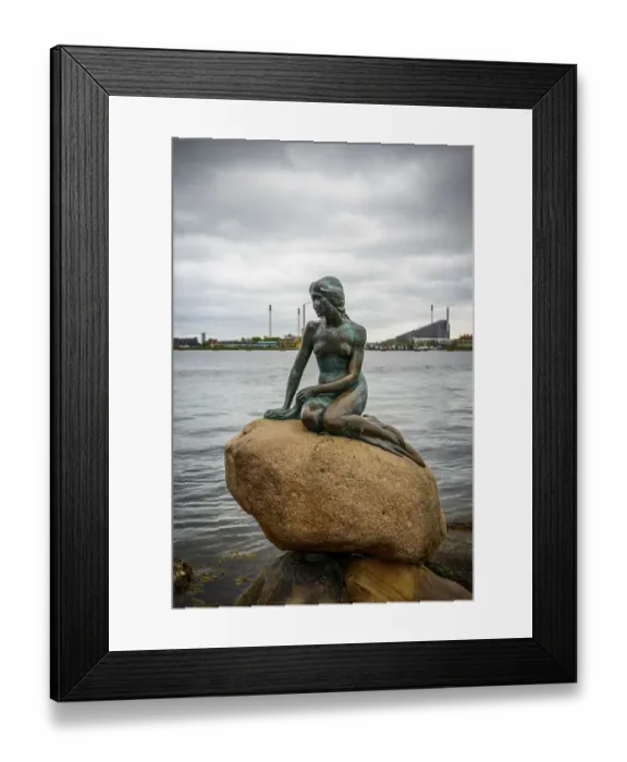 Framed Print : The Little Mermaid, landmark of Copenhagen