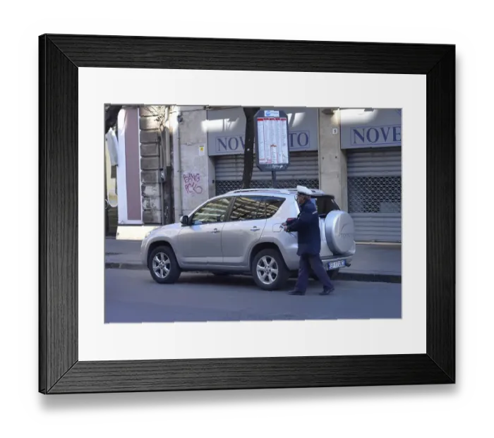 Framed Print : Parking Ticket, Parking, Catania