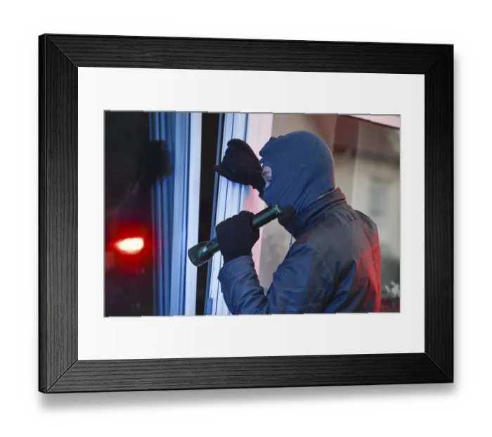 Framed Print : Burglar, symbol photo