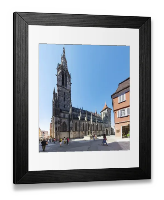 Framed Print : St. Mary's Church, historic town centre of Reutlingen