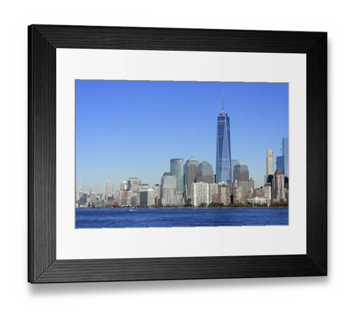 Framed Print : Skyline Financial District with One World Trade Center