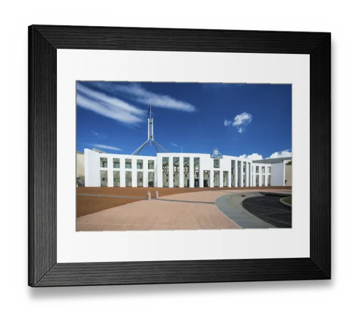Framed Print : The stunning architecture of the Parliament of Australia in Canberra Framed Print : The stunning architecture of the Parliament of Australia in Canberra