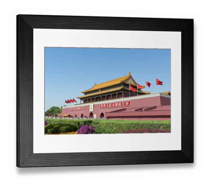 Framed Print : Portrait of Mao Zedong, Tiananmen Gate Of Heavenly Peace Framed Print : Portrait of Mao Zedong, Tiananmen Gate Of Heavenly Peace