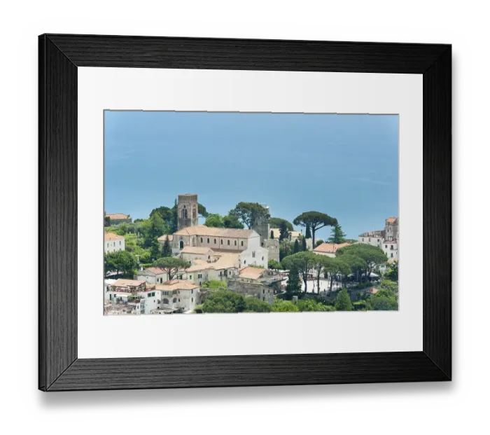 Framed Print : View of old town, Duomo, Cathedral of San Pantaleone