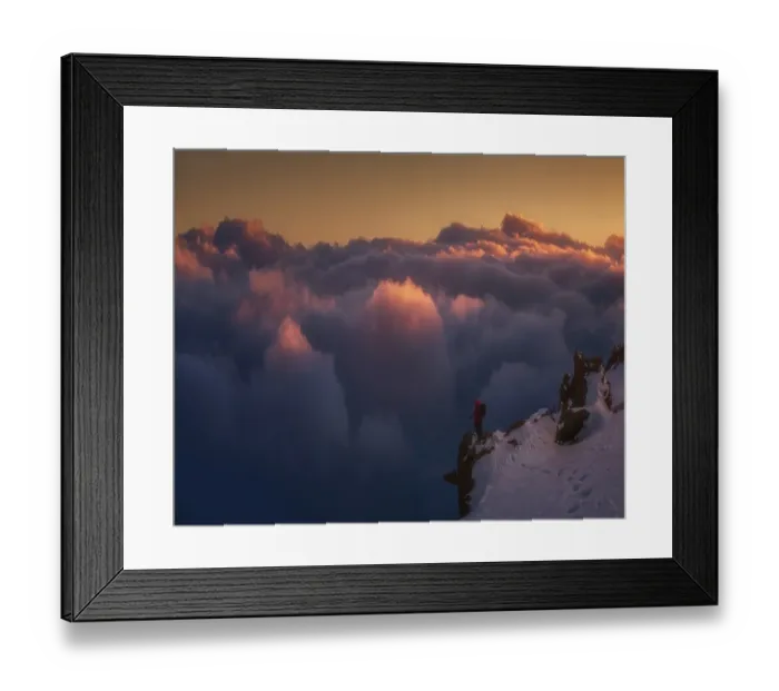 Framed Print : Standing above the clouds. One of the most beautiful experience i've ever had