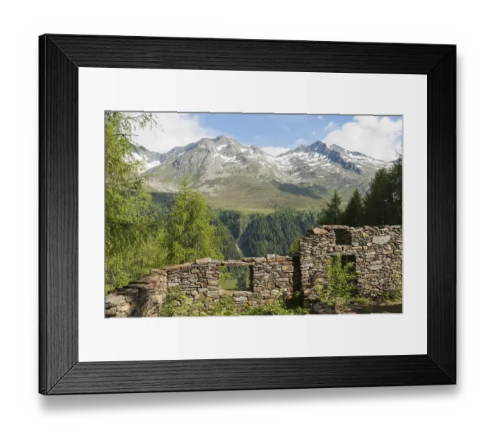 Framed Print : Ruin, smelting works, show mine