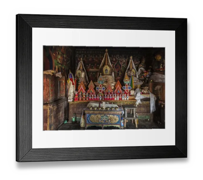 Framed Print : Lamayuru, India, September 10, 2011: Interior of Lamayuru gompa (Tibetan Buddhist monastery)