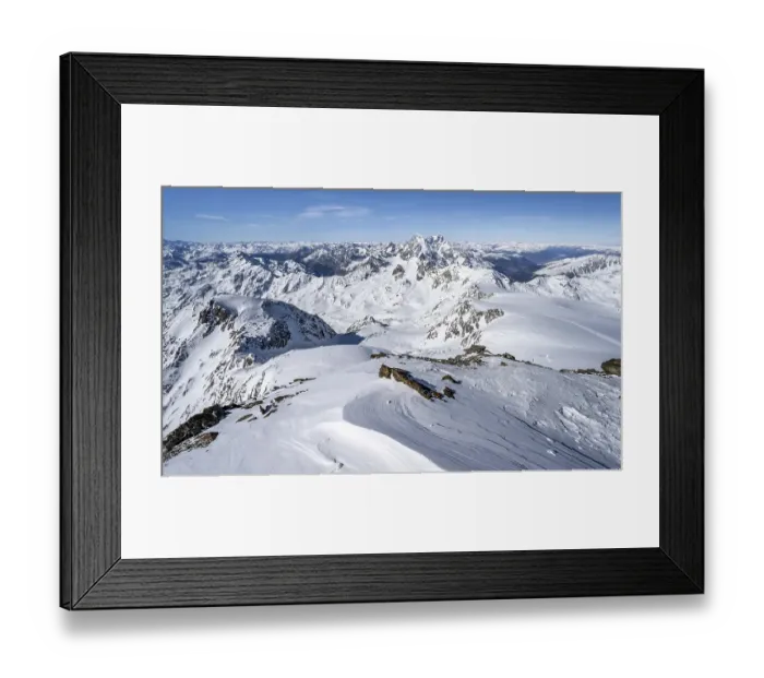 Framed Print : View from the summit of Monte Cevedale Framed Print : View from the summit of Monte Cevedale