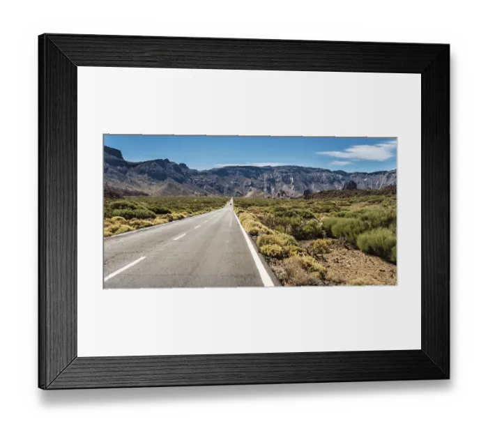 Framed Print : Road through volcanic landscape