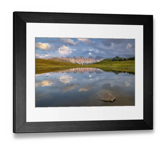 Framed Print : Salfains Lake, behind it the Kalkkoegel