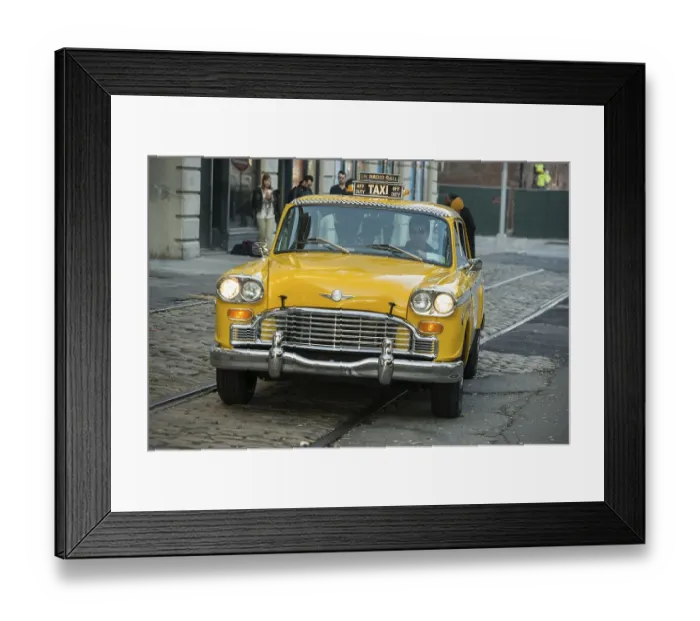 Framed Print : 60's Checker Cab taxi, Brooklyn Heights Framed Print : 60's Checker Cab taxi, Brooklyn Heights